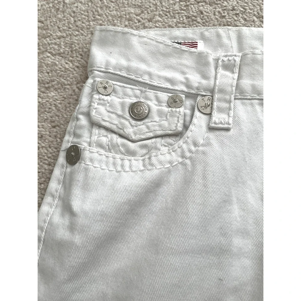 True Religion Men's Ricky Super T Denim White Jeans Made in USA 32x31